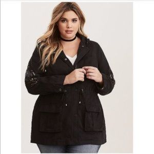 NWOT Torrid Embellished Anorak Jacket Medium Large